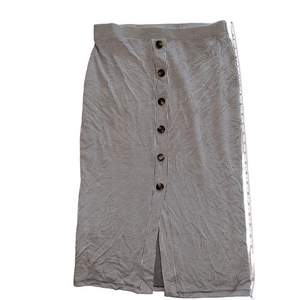 Urban Romantics Striped Button-Front Midi Skirt